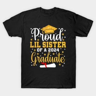 Proud lil sister of a 2024 Graduate Class Senior Graduation T-Shirt